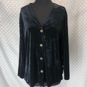 Vintage David Dart Black Velvet Necklace Chain Top